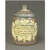 Image 1 : Mettlach stein. Dark brown with cameo decorat