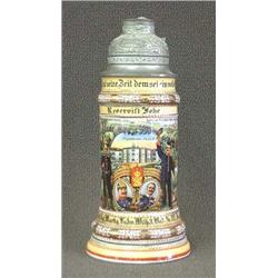 Regimental lithophane stein. Soldier bidding