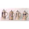 Image 1 : Four German steins, one is musical (not worki