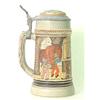 Image 1 : German stein. Gnomes working in winery. Note