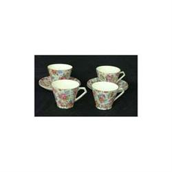 Lord Nelson chintz. Marina. Four cups and sau