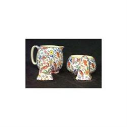 Royal Winton chintz. Five pieces: 3" creamer,