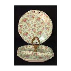 Japanese chintz. Three pieces: four-part reli