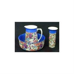 Crown Ducal chintz. Three pieces: vase, 6 ; p