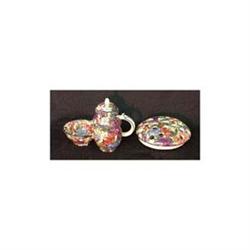 Crown Ducal chintz. Two pieces: flower frog a