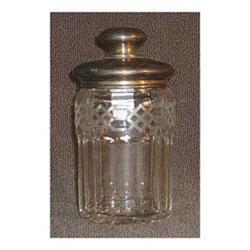 Cut, paneled and polished glass humidor with