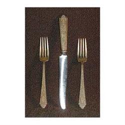 Sterling "Mary II" flatware set by Lunt circa