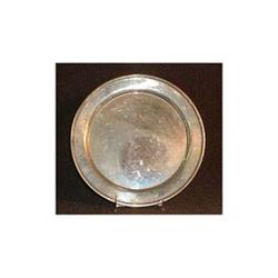 Wallace round sterling silver tray 11". Monog