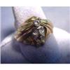 Image 1 : 10k man's ring. Yellow gold with synthetic gem. 9.9 grams $100-125