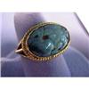 Image 1 : 18k-22k lady's ring. Yellow gold with carved jade. 9.4 grams $175-200