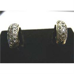 Lady's 14k diamond hoop earrings, .75 carats total weight  diamonds. Diamonds are full cut.  $425-47