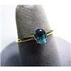 Image 1 : Lady's 14k gold ring with emerald. Yellow gold with .75 carat pear  cut natural emerald. Emerald is