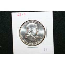 1963-D Ben Franklin Half Dollar