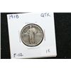 Image 1 : 1918 Standing Liberty Quarter; F12