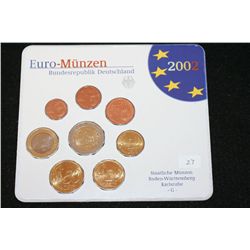 2002-G German Mint Foreign Coin Set; Lot of 8
