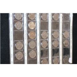 Washington Quarter Coin Holder Page; 1969-D thru 1979-S Proof Only; Lot of 30 Holes, Lot of 20 Coins