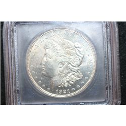 1921 Silver Morgan $1; ICG Graded MS62