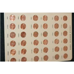 Lincoln Penny Coin Folder Page; 1984-1995-S; Lot of 36 Holes, Lot of 36 Coins-Complete