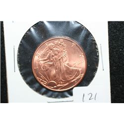 Golden State Mint  Walking Liberty  Copper Round; .999 Fine Copper 1/4 Oz.