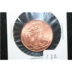 Golden State Mint "Walking Liberty" Copper Round; .999 Fine Copper 1/4 Oz.