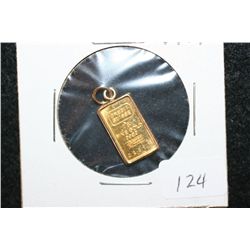 Credit Suisse Gold Ingot; 999.9 Fine Gold 1 Gram