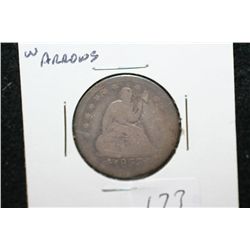 1853 Seated Liberty Quarter W/Arrows