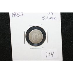 1852 Silver Three Cent Piece