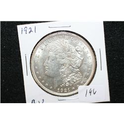 1921 Silver Morgan $1; AU