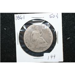 1861 Seated Liberty Half Dollar