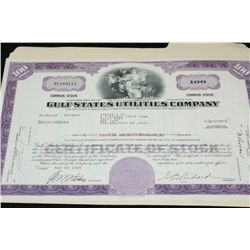 Gulf States Utilities Company Stock Certificate Dated 1965