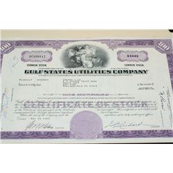 Gulf States Utilities Company Stock Certificate Dated 1965