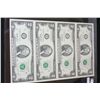 Image 1 : 1995 US Federal Reserve Note $2; Atlanta GA Reserve; Lot of 4; Uncut Bills