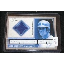 2003 MLB Fleer Alex Rodriguez Texas Rangers Diamond Cuts-Authentic Game Worn Jersey Baseball Card