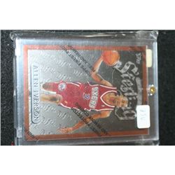 1997 NBA Topps Allen Iverson Philadelphia 76ers Finest Sterling Basketball Trading Card