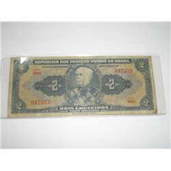 1943 2 DOIS CRUZEIROS *BRAZIL*!!