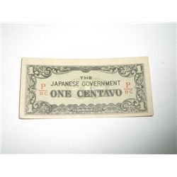 WW2 1940,s 1 CENTAVO *RARE UNC HIGH GRADE JAPANESE GOVERNMENT*!!