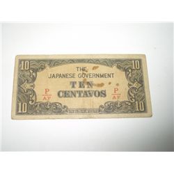 WW2 1940,s 10 CENTAVOS *JAPANESE GOVERNMENT*!!