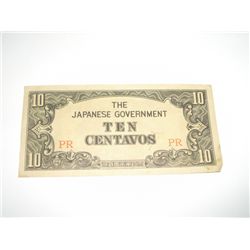 WW2 1940,s 10 CENTAVOS *RARE UNC HIGH JAPANESE GOVERNMENT*!!