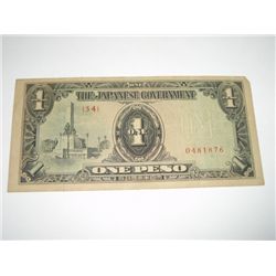 WW2 1940,s 1 PESO *RARE UNC HIGH JAPANESE GOVERNMENT*!!