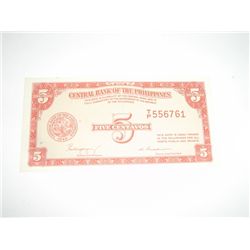 WW2 1940,s 5 CETAVOS *PHILIPPINES - RARE UNC HIGH GRADE*!!