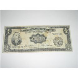 WW2 1949 1 PESO *PHILIPPINES - CENTRAL BANK OF THE PHILIPPINES*!!