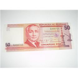 1949 50 LIMAMPUNG PISO *RARE UNC HIGH GRADE - PHILIPPINES - REPUBLIKA NG PHILIPINAS*!!