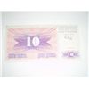 Image 2 : 1992 BOSNIA 10 DINARA NOTE *RARE UNC HIGH GRADE NOTE*!!