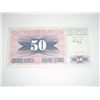 Image 1 : 1992 BOSNIA 50 DINARA NOTE *RARE UNC HIGH GRADE NOTE*!!
