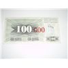 Image 1 : 1992 BOSNIA 100 000 DINARA NOTE *EXTREMELY RARE UNC HIGH GRADE NOTE*!!