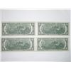 Image 2 : 1976 4 TOTAL CONSECUTIVE SERIAL #'s $2 U.S. BILLS *RARE UNC HIGH GRADE* SERIAL #'s 6058/6059/6060 & 