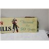Image 2 : 4 PIECES OF ADVERTISING - (1 PAPER SIGN 62"X 9") - (2 CARDBOARD - 19" X 10") - (1 - 24" X 19")