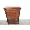 Image 2 : UNIQUE SIZE VICTORIAN 5 DRAWER WALNUT LOCK SIDE CHEST