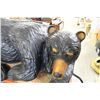 Image 2 : CARVED ART BEAR LAYING ON LOG - APPROX. 150 LBS. - 24" HIGH - 43" LONG - 25" WIDE - WILL NOT SHIP - 