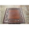 Image 2 : HEAVILY CARVED MAHOGANY STAND - 30" TALL - TOP 18" SQUARE